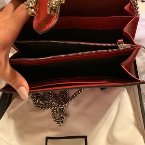 Gucci Bags - Gucci Leather Crystal Dionysus Flap bag Red Gucci Bags - Gucci Leather Crystal Dionysus Flap bag Red
